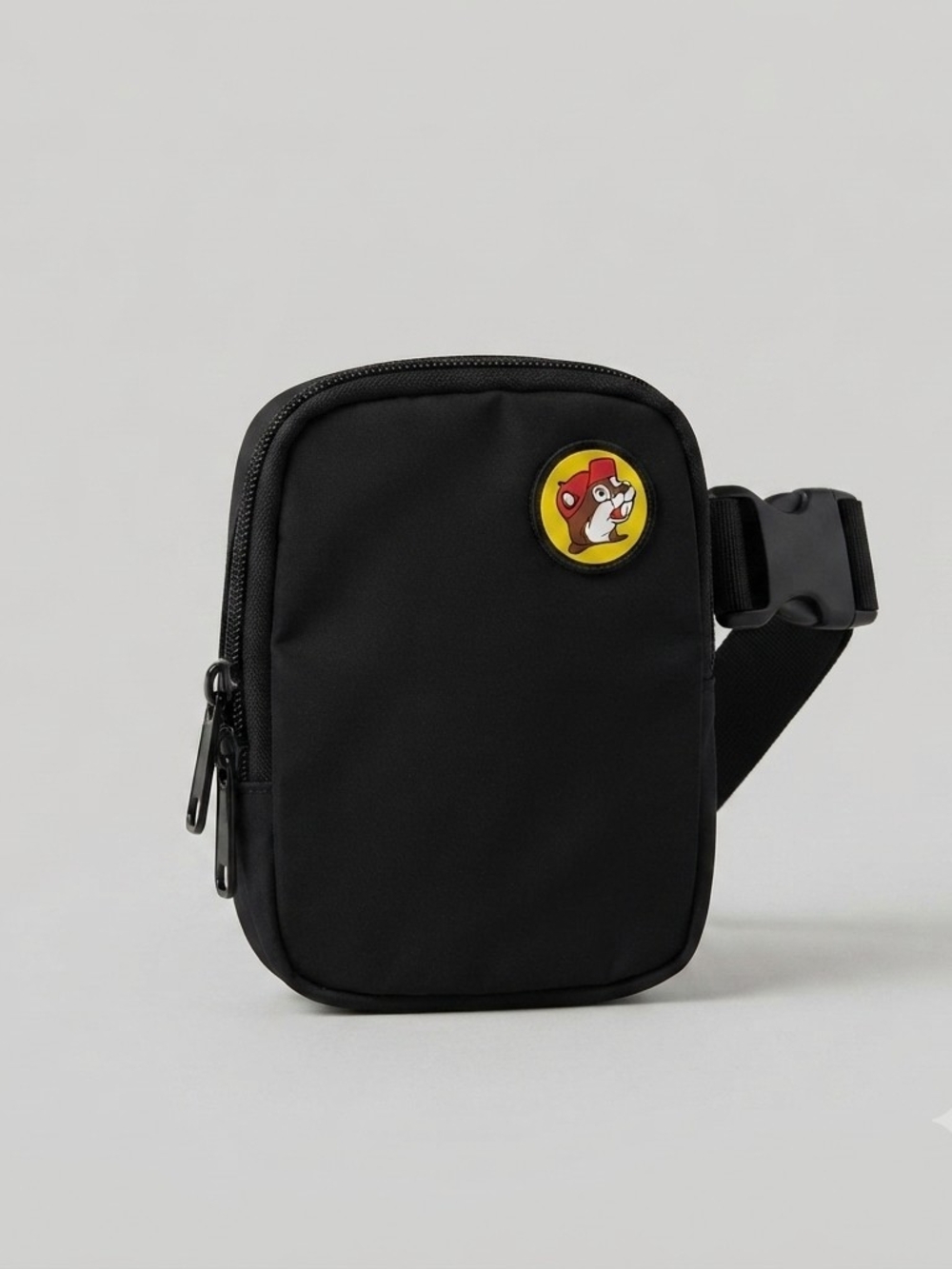 Buc-ee's Black Belt Bag Fanny Pack Adjustable Strap Zip Pouch Logo OS